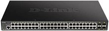 Коммутатор D-Link DGS-1250-52XMP/A1A (L2) 48x1Гбит/с 4SFP+ 48PoE+ 370W управляемый | код 1405090 | D-Link