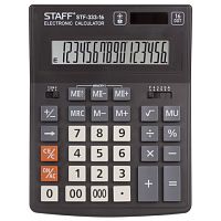Калькулятор настольный STAFF PLUS STF-333 (200x154 мм), 16 разрядов, двойное питание, 250417 | код 250417 | STAFF