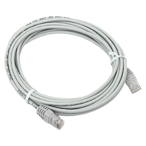 Патч-корд кат.5E UTP неэкранир. PVC 1Гбит/с 5м сер. TERACOM | код TRC-5EUTP-PVC-5M-GY | EKF