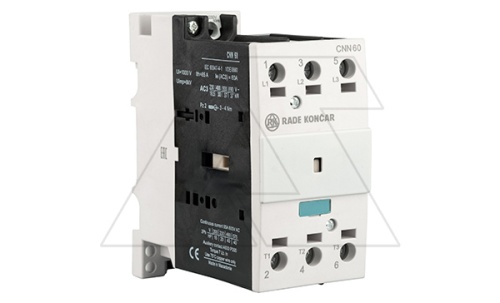 Контактор CNN 60 00 220/230V 50Hz, 3P, 60A/(85A по AC-1), 30kW(400VAC), 220/230VAC | код EAC604745 | Rade Koncar