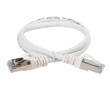 ITK Коммутационный шнур кат.6A S/FTP 1м st. 50мкд бел. | код PC08-C6ASL-1M-SC-HC | ITK by IEK