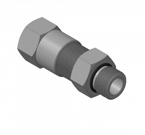 Ввод кабельный с резьбой G1/2 мм для прокладки кабеля в металлорукаве РЗ-ЦП-10, с уплотнением кабеля и проходным диаметром кабеля d=4-8 мм | код 8086 | Спектрон
