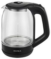 Чайник электрический Supra KES-1872G 1.8л. 1500Вт черный (корпус: стекло) | код 1432992 | SUPRA
