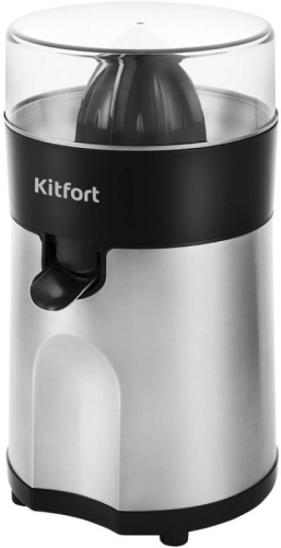 Соковыжималка цитрусовая Kitfort КТ-1113 85Вт черный/нержавеющая сталь | код 1146204 | KITFORT