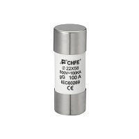 Вставка плавкая цилиндр., 63A, 500VAC, 120kA, 22х58mm, тип gG | код C22-63GG | CHFE