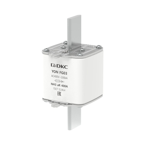 Предохранитель YON ножевого типа FG3 400А 400V характеристика aR | код 1FG03-0400-400V-AR | DKC