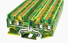 DS4-QU-PE-01P-1C-00Z(H) Клемма PUSH-IN, 4 мм.кв., 4C, PE | код 11040000049 | DEGSON