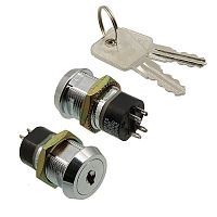 Ключ выключатель RUICHI SK25-03A, 4 А - 125 В, 2 а - 250 В, серия А: 2NO-2NC (4Р), серия В: 1NO-1NC (4P) | код 86371 | Ruichi