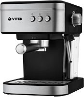 Кофеварка рожковая Vitek VT-8468 1000Вт черный/стальной | код 2049000 | VITEK