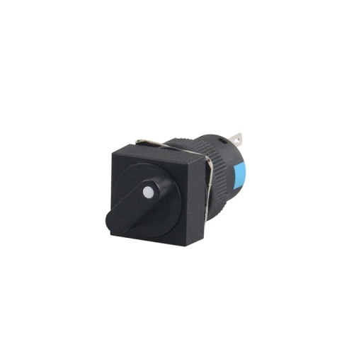 Переключатель LA115-C-11XF, 0-I, фиксация, черный, квадратный, 1NO+1NC, 16mm, IP40 | код LA115-C-11XF | GQELE