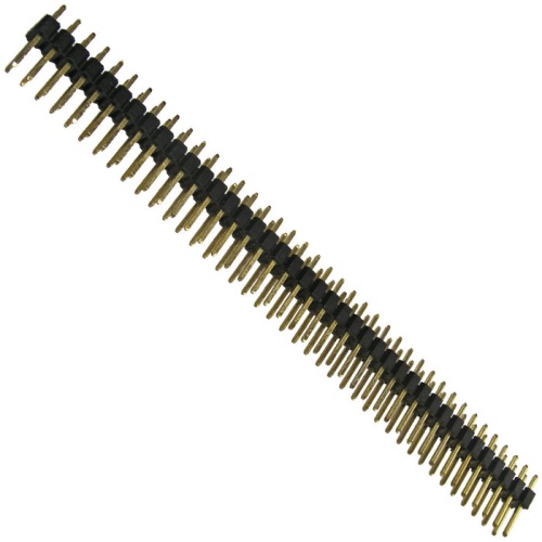 Штырь для плат 2.54 мм RUICHI PLD 2x40 (PLD-80 шаг 2.54 мм), 80 контактов | код 55198 | Ruichi