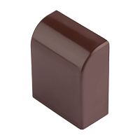 Заглушка (25х16) (4 шт) темное дерево-Plast | код ecd-25-16x4 | EKF