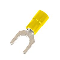 Наконечник вилочный с изолир.фланцем ПА, легкий ввод жилы, 2,5-6 кв.мм М6 (д.6,4 мм) (НВИ) | код 2C16P-EE-PA | DKC