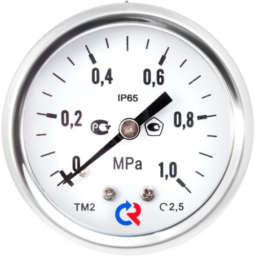 Манометр коррозионностойкий виброустойчивый осевой ТМ-321Т.00 0...1 МРа 1/4' кл.1.5, готовый к гидрозаполнению | код 832 | РОСМА