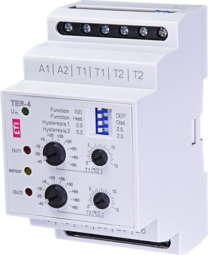 Термостат TER-4 230V (2x16A_AC1) | код 002471814 | ETI