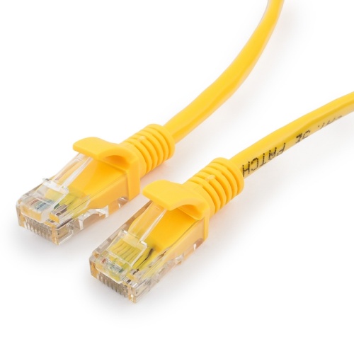 Патч-корд UTP Cablexpert PP12-15M/Y кат.5e, 15м, литой, многожильный (жёлтый) | код PP12-15M/Y | Cablexpert