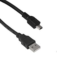 Компьютерный шнур RUICHI USB 2.0 A(m)-mini USB B(m), 1.8 м, чёрный | код 113810 | Ruichi