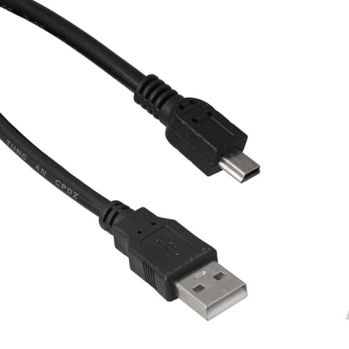 Компьютерный шнур RUICHI USB 2.0 A(m)-mini USB B(m), 1.8 м, чёрный | код 113810 | Ruichi
