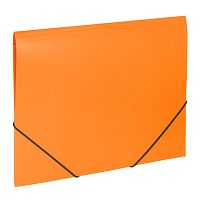 Папка на резинках BRAUBERG Office, оранжевая, до 300 листов, 500 мкм, 228084 | код 228084 | BRAUBERG