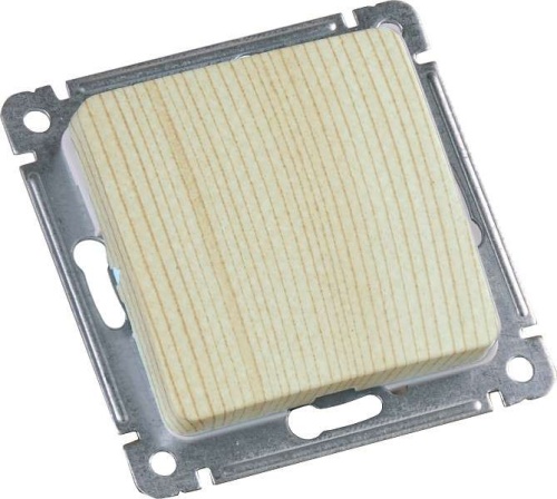 MASTER Звонковая кнопка одноклавишная скрытой установки, в рамку, сосна | код ВС10-431-02 | HEGEL