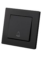 Кнопка звонка 6А черная Сенеж TDM | код SQ1816-0311 | TDM