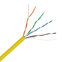 Кабель LANMASTER UTP, 4 пары, кат. 5Е, 350Mhz, LSZH, желтый, 305 м | код LAN-5EUTP-LSZH-YL | LANMASTER