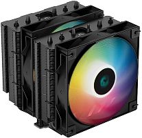 Устройство охлаждения(кулер) Deepcool AG620 Bk ARGB Soc-AM5/AM4/1151/1200/2066/1700 4-pin 15-29dB Al+Cu 260W 1300gr LED Ret | код 2001206 | DEEPCOOL