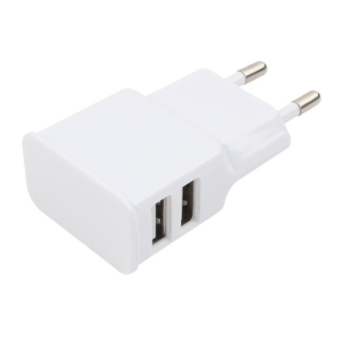 Адаптер питания Cablexpert MP3A-PC-11 100/220V - 5V USB 2 порта, 2.1A, белый | код MP3A-PC-11 | Cablexpert