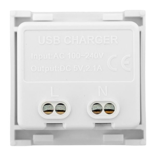 Розетка USB A+C, 2.1А, 2 гнезда, без индикатора, белая EKF | код E2MR2-21USB-10-AC | EKF фото 5
