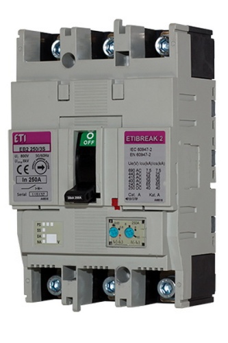 Автоматический выключатель EB2 125/4L 50А 4р (25кА) | код 004671029 | ETI