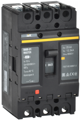 Выкл. авт. ВА88-31 3Р 40А 25кА MASTER IEK | код SVA00-3-0040-02 | IEK