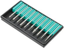 Шарошки, усиленная сталь с алмазным напылением, штифт диаметр 3 мм, 10 шт | код 36484 | FIT