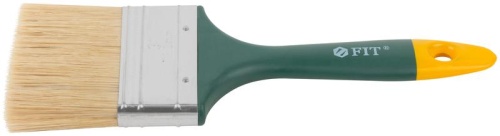 Кисть флейцевая "Контур" натур. светлая щетина пластиковая ручка 3дюйм (75мм) FIT 01167 фото 4