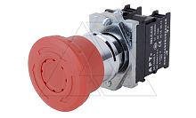 Кнопка аварийной остановки PB1S 40mm, разблок. поворотом, 1NC, 6A 230VAC/24VDC, 22mm, IP65 | код PB1S-01ZR/R | АРТ