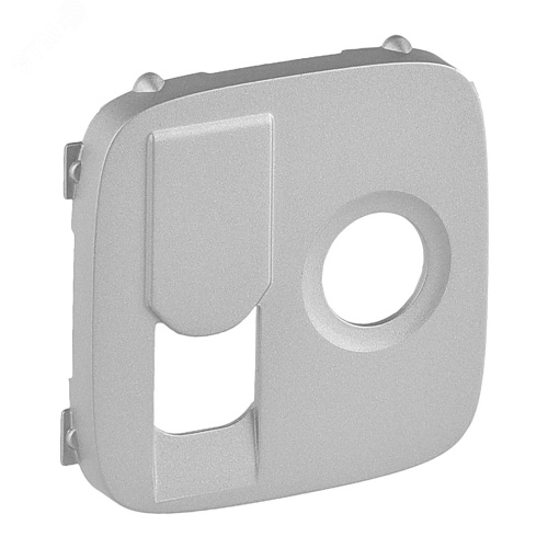 Valena ALLURE Лицевая панель розетки TV-RJ45 Алюминий | код 754837 | Legrand