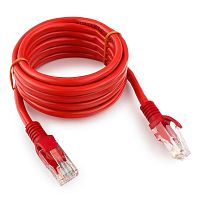 Патч-корд UTP Cablexpert PP12-2M/R кат.5e, 2м, литой, многожильный (красный) | код PP12-2M/R | Cablexpert