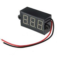Вольтметр RUICHI 3.5-30VDC красный IP68 (24x42 мм), цифровой | код 98504 | Ruichi