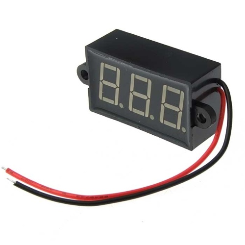 Вольтметр RUICHI 3.5-30VDC красный IP68 (24x42 мм), цифровой | код 98504 | Ruichi