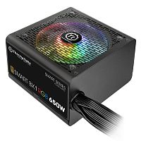 Блок питания Thermaltake ATX 650W Smart BX1 RGB 80+ bronze 24pin APFC 120mm fan color LED 6xSATA RTL | код 1088661 | THERMALTAKE