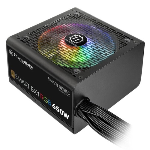 Блок питания Thermaltake ATX 650W Smart BX1 RGB 80+ bronze 24pin APFC 120mm fan color LED 6xSATA RTL | код 1088661 | THERMALTAKE