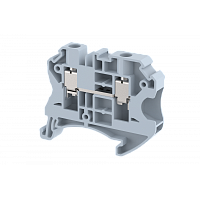 Клемма проходная винтовая 6 мм2, на 2 подключения, серая TQ6-GREY | код 1204010000 | Elmex