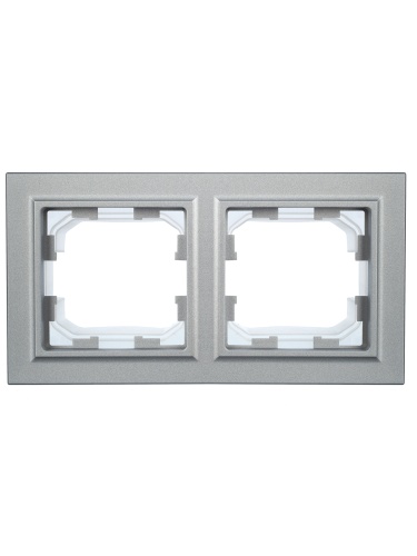 BRITE Рамка 2-местная IP44 РУ-2-БрА-44 алюминий | код BR-M22-44-K47 | IEK фото 6