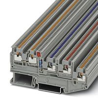 Клеммный модуль для подключения датчиков и исполнительных элементов PTIO 1,5/S/4-LED 24 RD | код 3244517 | PHOENIX CONTACT