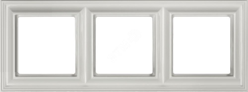 Рамка 3-местная для вертикальной и горизонтальной установки. Серия- Eco DECO. Материал- термопласт. Цвет- белый | код EPD483WW | JUNG