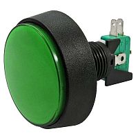 Кнопка GMSI круглая RUICHI 1B-C с LED подсветкой 12 В, 5 А, 30 мОм, 250 В, no-nc+nc-no, зеленая | код 79584 | Ruichi