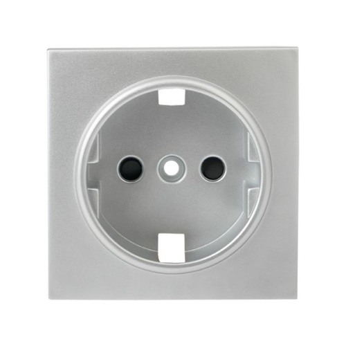 Валенсия лицевая панель розетки 1-местной с/з 16А сталь с защ, штор, PROxima | код ESR16-L-028-30 | EKF фото 3