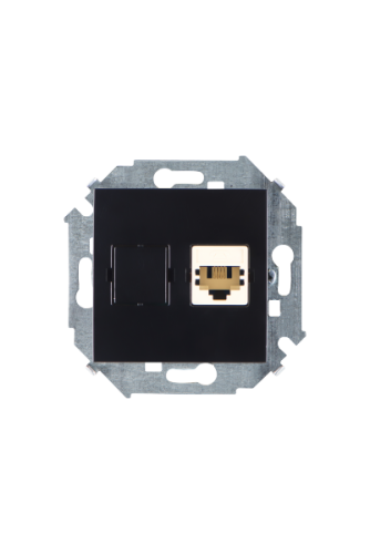 Розетка телефонная RJ - 11, винтовой зажим, черный (20 шт.) , S15, SIMON | код 1591480-032 | SIMON