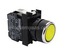 Кнопка с блоком подсветки желтая B130DS | код B130DS | EMAS