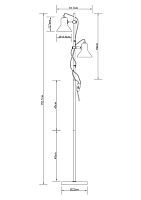 Светильник напольный KD-432F C02 Rome 2х E27 40Вт 230В черн. Camelion 14553