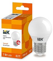 Лампа светодиодная ECO G45 шар 7Вт 230В 3000К E27 | код. LLE-G45-7-230-30-E27 | IEK